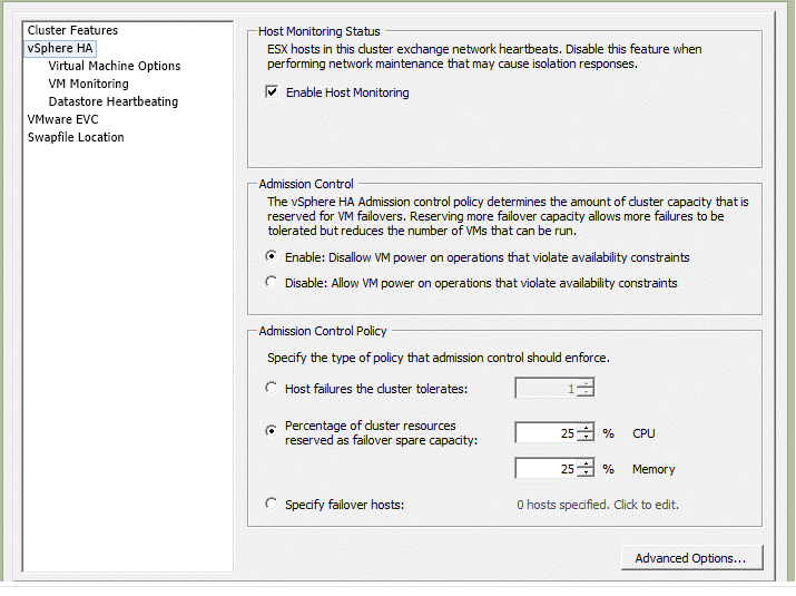 vSphere HA