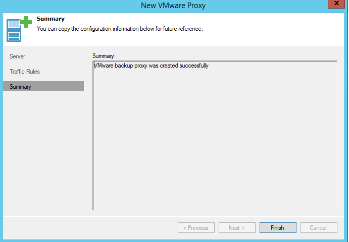 VMware proxy summary